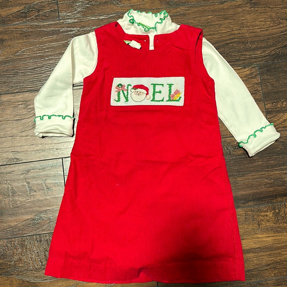 Red Christmas Noel dress. Size 4T